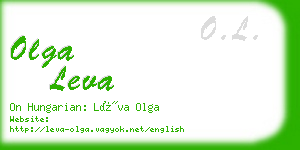 olga leva business card